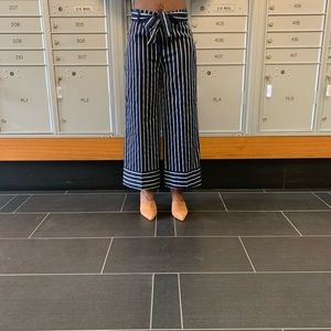 Navy Blue and White Banana Republic Pants